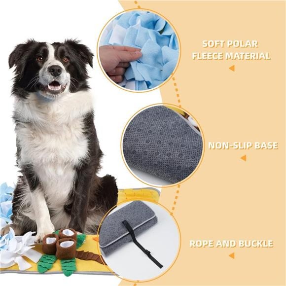 Snuffle Mat for Large Dogs Sniff Mat for Cats, Dog Enrichment Toys, Puzzle Toys - Picture 4 of 7